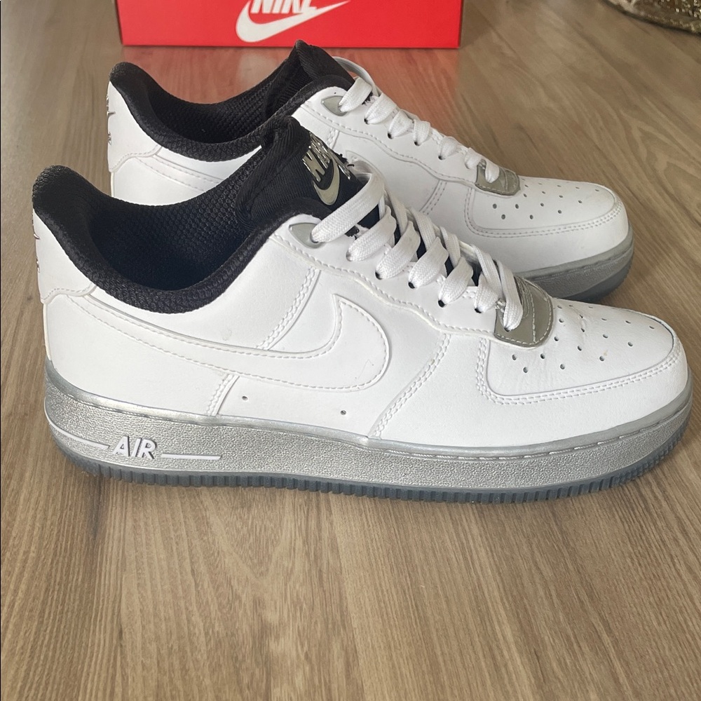 Nike White and Gray Air Sneakers